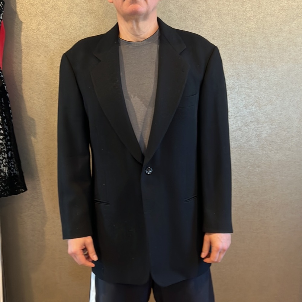 HUGO BOSS Mens black Wool Woven Blazer